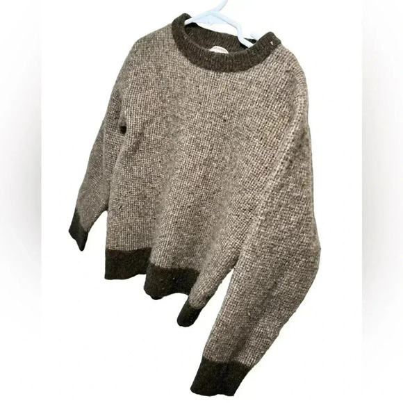 Rugged merino wool bird's-eye tipped sweater boys small - Picture 8 of 10